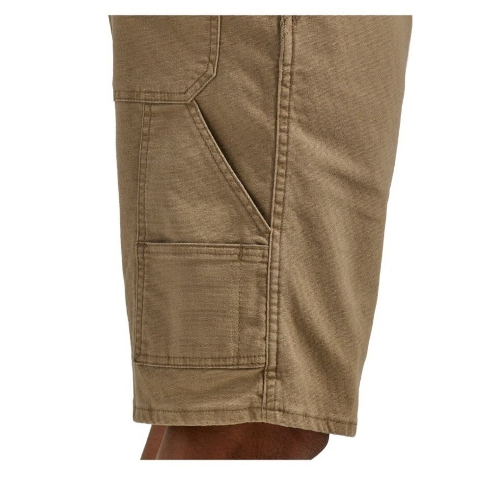 Wrangler Carpenter Shorts Mens 42 Petrified Oak Khaki 10" Inseam Pockets NWT - Picture 6 of 8